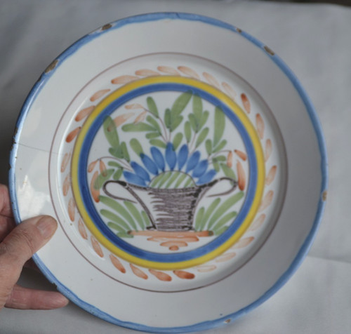Ancienne assiette terre - ancienne,