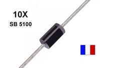LOT 10X diode SCHOTTKY SB5100 5A 100V- DO201 COMPATIBLE SR5100 SB5B0 MBR5100