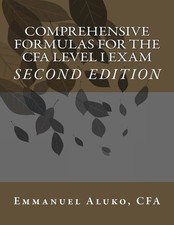 Emmanuel Aluko Cfa Comprehensive formulas for the CFA Level I Exam (Poche)