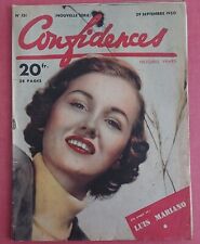Magazine CONFIDENCES N°151 septembre 1950 . Vintage . Port gratuit .