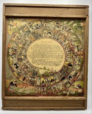 Plateau jeu de l'OIE en bois (+ dames) - A.L. 1930’s? - Etat Moyen