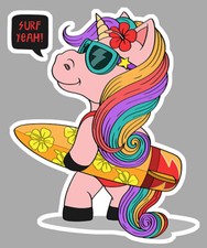 LICORNE COOL SURF SURFER HAWAI