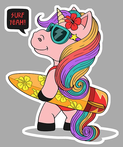 Licorne cool surf - licorne,