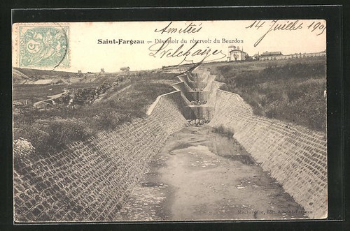 Cpa saint fargeau déversoir - saint-fargeau,,