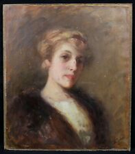 George Hugh TABOR (1857-1920) Portrait de femme Académie Julian Royaume uni 