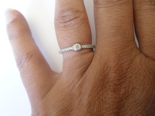 Bague argent massif - en,