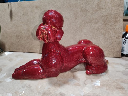 Rare statue chien caniche - rare,