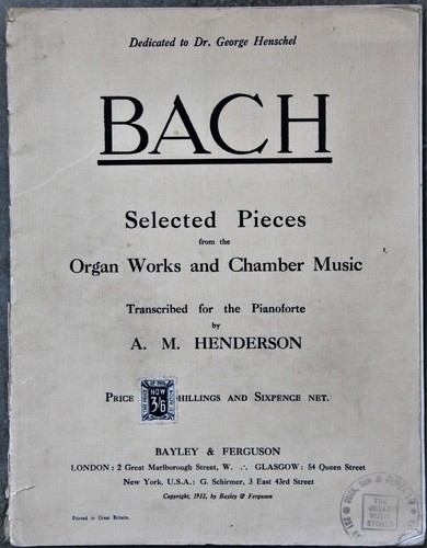 Pièces sélectionnées bach - sélectionnées,
