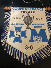 RARE FANION - AJA AUXERRE / MONTPELLIER - FINALE COUPE DE FRANCE 1994
