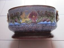BARBOTINE CACHE POT Ou GRANDE JARDINIERE OVALE FAIENCE  XIXE ONNAING