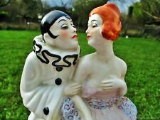 Figurine ancienne en porcelaine Pierrot et Colombine Art Déco FranceAntique figu