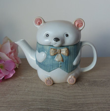 Authentique et rare Théière Ours  en Grès Fabriquée au Japon