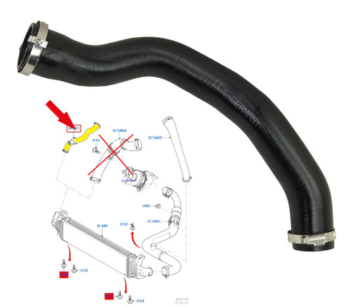 Durite turbo entrée air - durite,