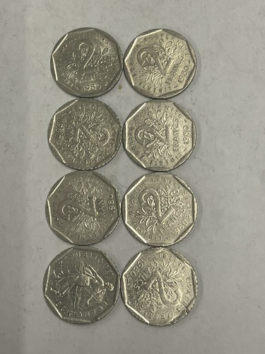 Lot pièces de 2 francs - pièces,
