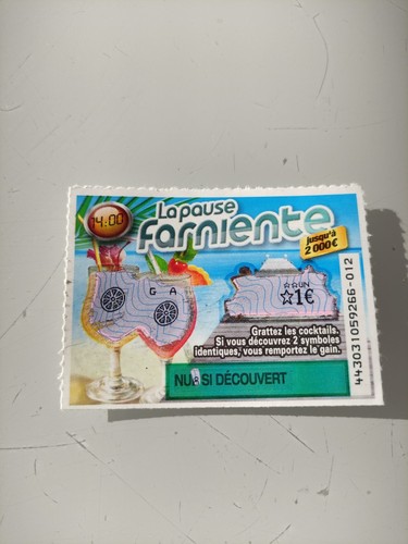 Ticket pause farniente fdj - pause,