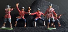 Vintage - 1960 - 5 figurines - Police montée canadienne - Starlux