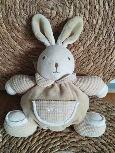 Peluche doudou lapin blanc - peluche,