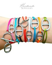 Bracelet Cordon Maille Marine Acier Inoxydable Bracelet Fil Fermoir T Tendance 