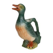 BEAU PICHET CANARD EN BARBOTINE STYLE ST CLÉMENT KG LUNÉVILLE 