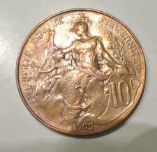 10 CENTIMESDUPUIS 1902 SUP  état RARE