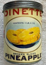 Vintage Dinette Pineapple Tin