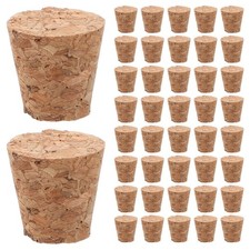  50 bouchons en liège pour bouteilles - Bouchons coniques en bois - Bouchons