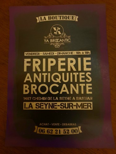 Carte souvenir brocantic - ya,