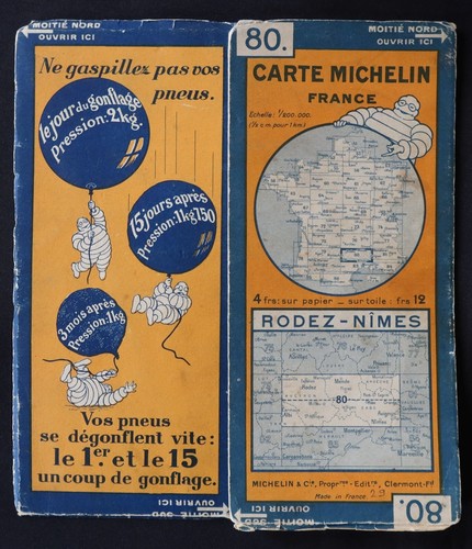 Carte michelin rodez nimes - carte, 80