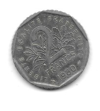 Pièce de 2 Francs 1980 / La