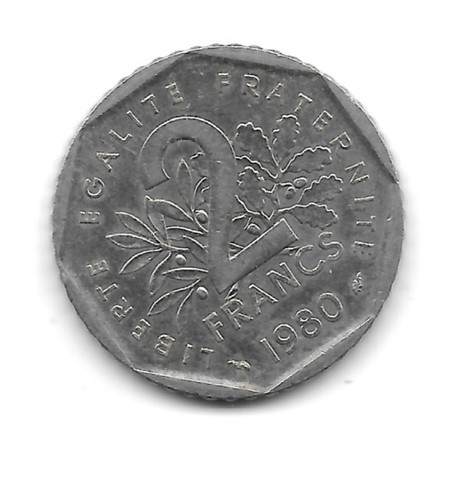Pièce francs 1980 la - pièce, 2