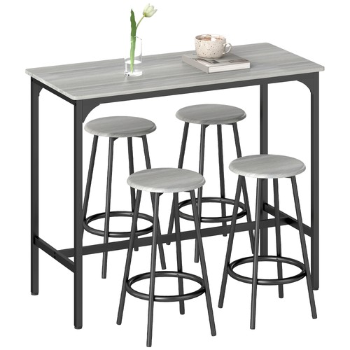 Homcom ensemble table haute - table, et