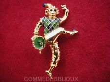 Broche "Arlequin" N° 2 Venise Jacquard Vert - Bijoux pur Vintage