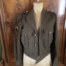 INDOCHINE GENDARMERIE  WOOL IKE JACKET  UNIFORME 1950 ecusson