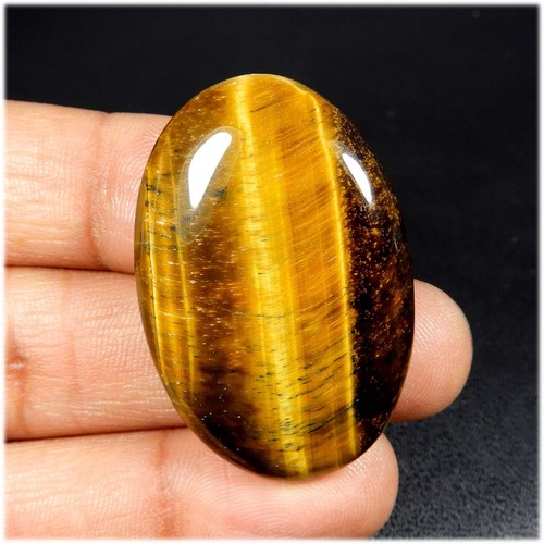 Cabochon oeil tigre - cabochon, jaune