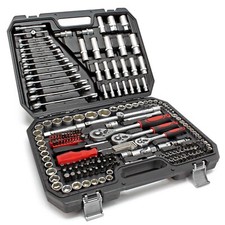 Coffret Clé à cliquet 215 pcs. Kit Clé de serrage Douille Embouts Acier Carbonne