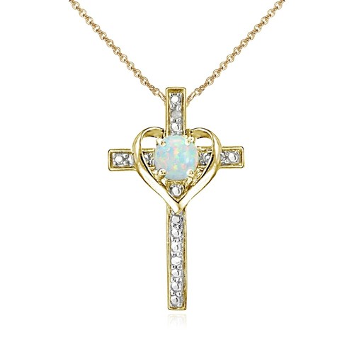 Croix coeur simulé blanc - coeur,