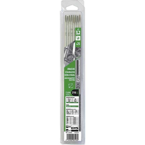 électrodes 316l inox ø - 25,