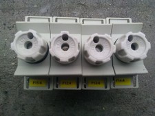 4 x porte-fusible pour fusibles bouteille ETI DO 63A 500V c.a. + fusible 25Amp