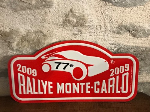 Plaque rallye monte - rallye, carlo"