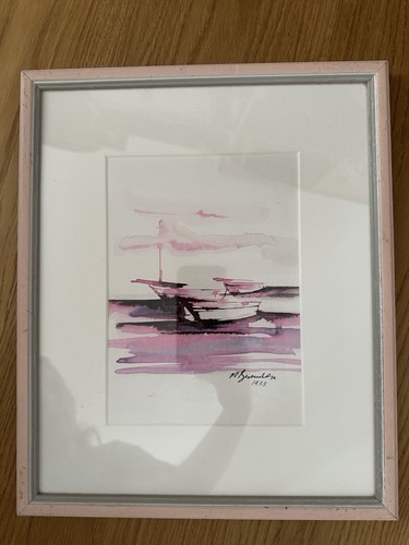 Aquarelle bateau voilier
