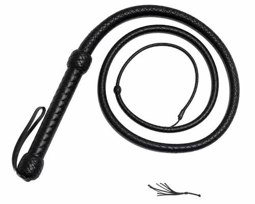 Premium black leather bull - black,