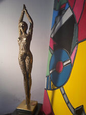 Statue Bronze Danseuse dorée d'après Chiparus