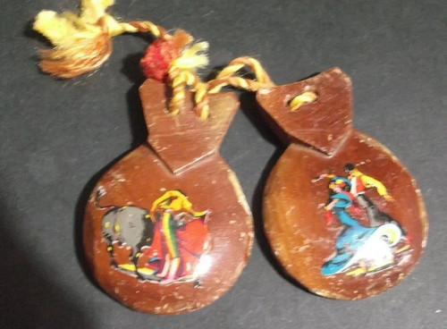 Castagnettes bois souvenir - castagnettes,