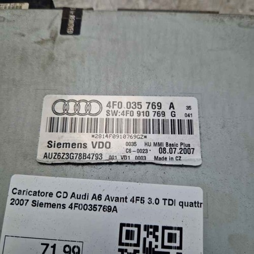 Chargeur audi avant - cd,