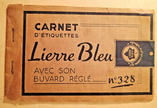 Carnet étiquettes ancien - carnet, d'Étiquettes