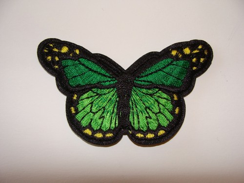 Papillon vert ecusson brode - ecusson,