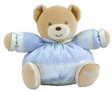 Doudou ours bleu jaune 10 ans