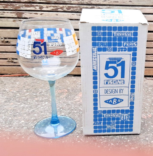 Verre pastis pied piscine - verre,