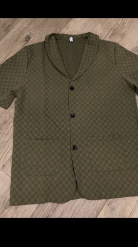 Veste homme kaki - motif, damier