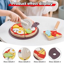 Jouet de pizza en bois, jeu de